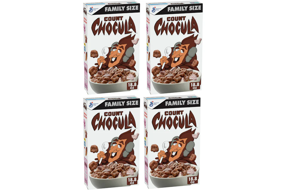 KAWS Monsters Count Chocula Cereal Family Size 4x Lot (Not Fit For Human Consumption)