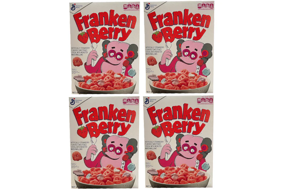 KAWS Monsters Franken Berry Cereal 4x Lot (Not Fit For Human Consumption)