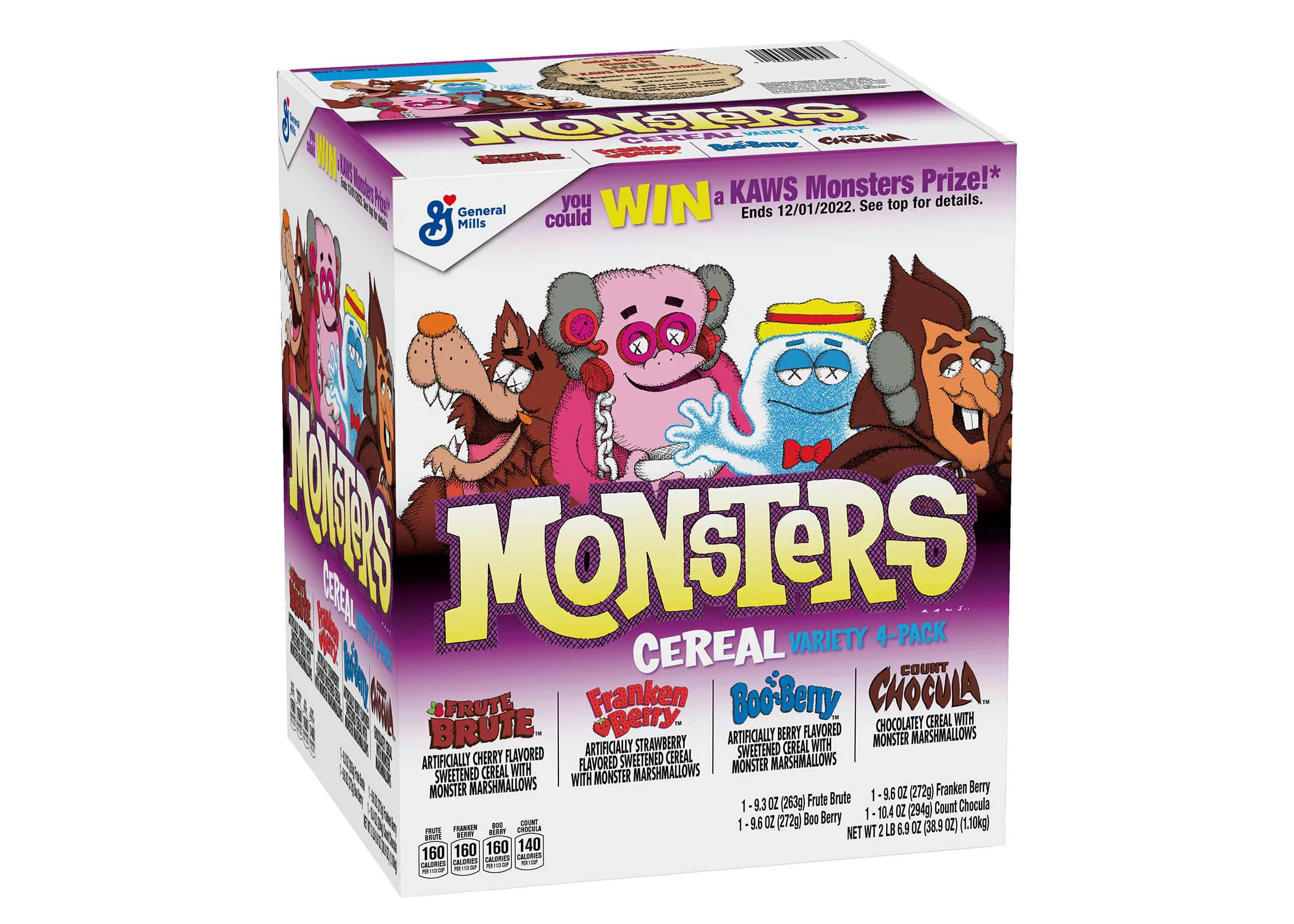 KAWS Monsters Franken Berry Count Chocula Boo Berry Frute 