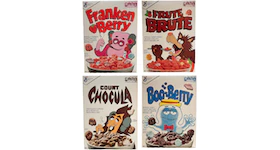 KAWS Monsters Franken Berry Count Chocula Boo Berry Frute Brute Cereal 4x Lot (Not Fit For Human Consumption)