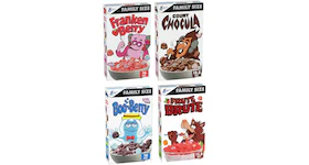 KAWS Monsters Franken Berry Count Chocula Boo Berry Frute Brute Family Size 4 Pack (Not Fit For Human Consumption)