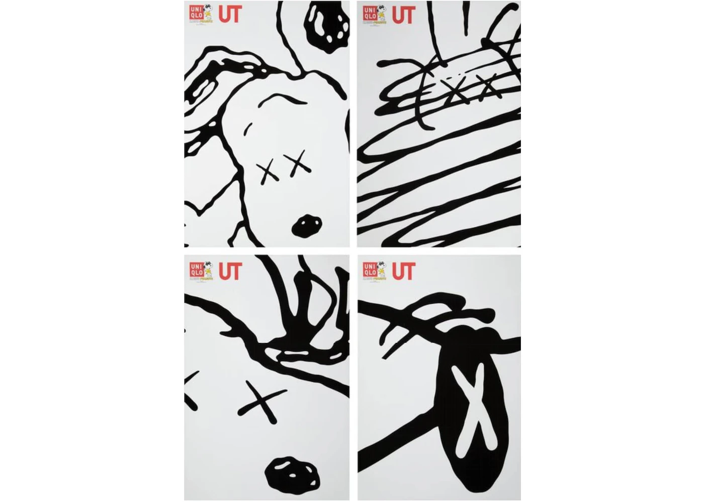 KAWS x Peanuts x Uniqlo Poster Set of 4 - US