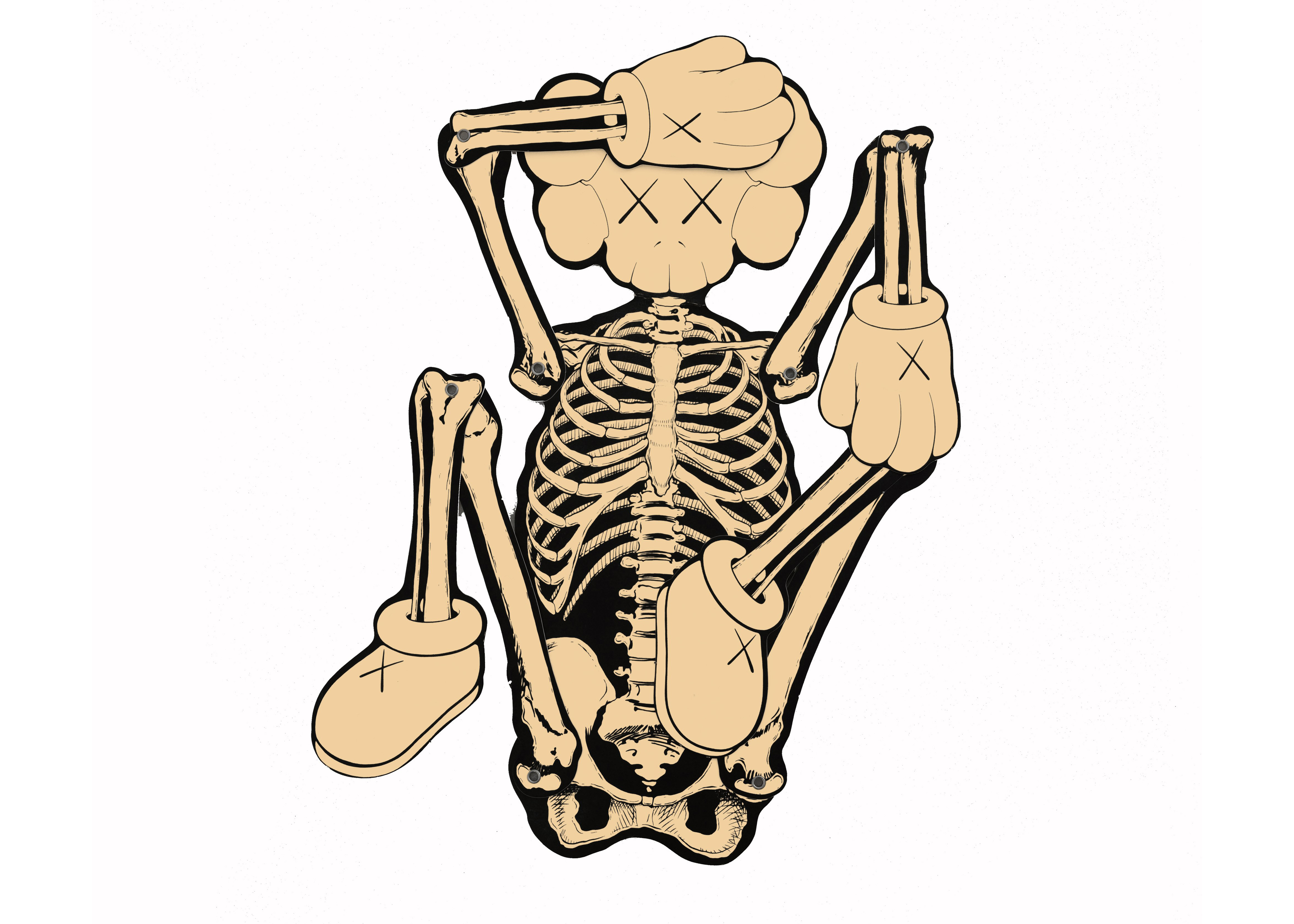 KAWS Skeleton Board Cutout Ornament Bone - US