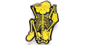 KAWS Skeleton Pin Yellow
