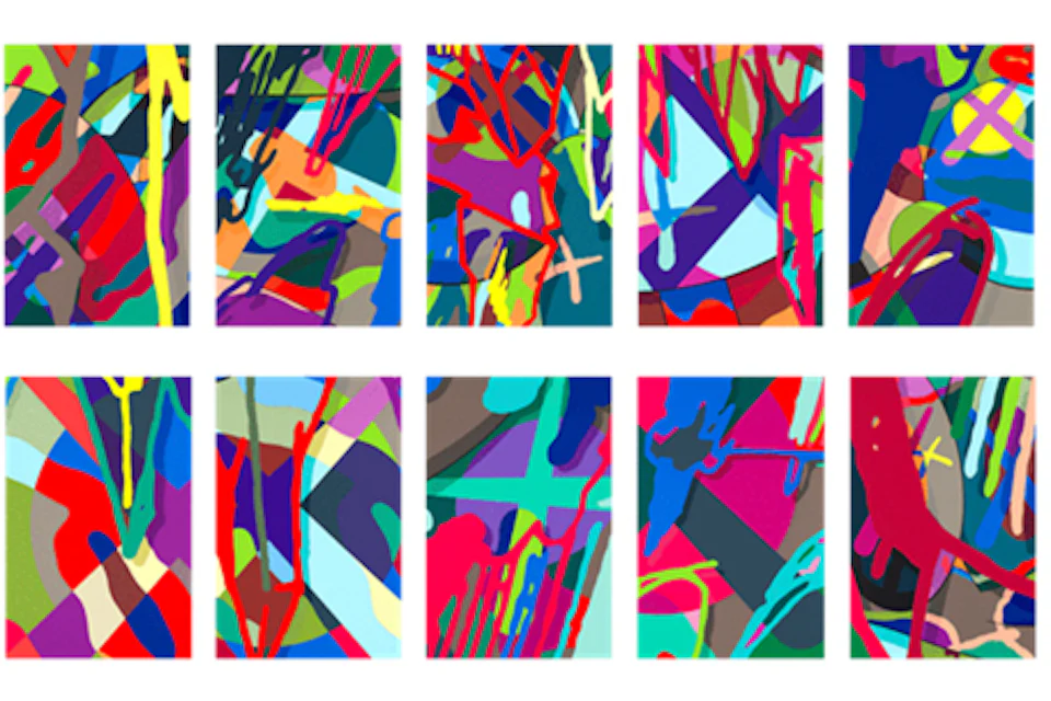 KAWS Tension Print Portfolio Set Of 10 Prints (Signed, Edition of 100)