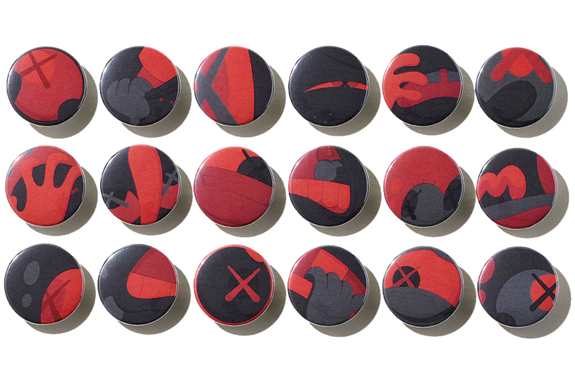 KAWS Tokyo First Button Badges Set