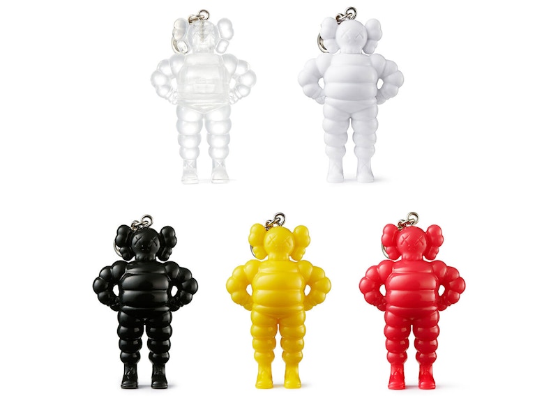 KAWS Tokyo First Chum Keychain Clear/White/Black/Yellow/Pink Set (2021) - US