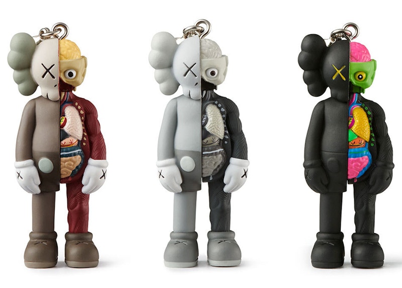 KAWS Tokyo First Flayed Companion Keychain Brown/Gray/Black Set