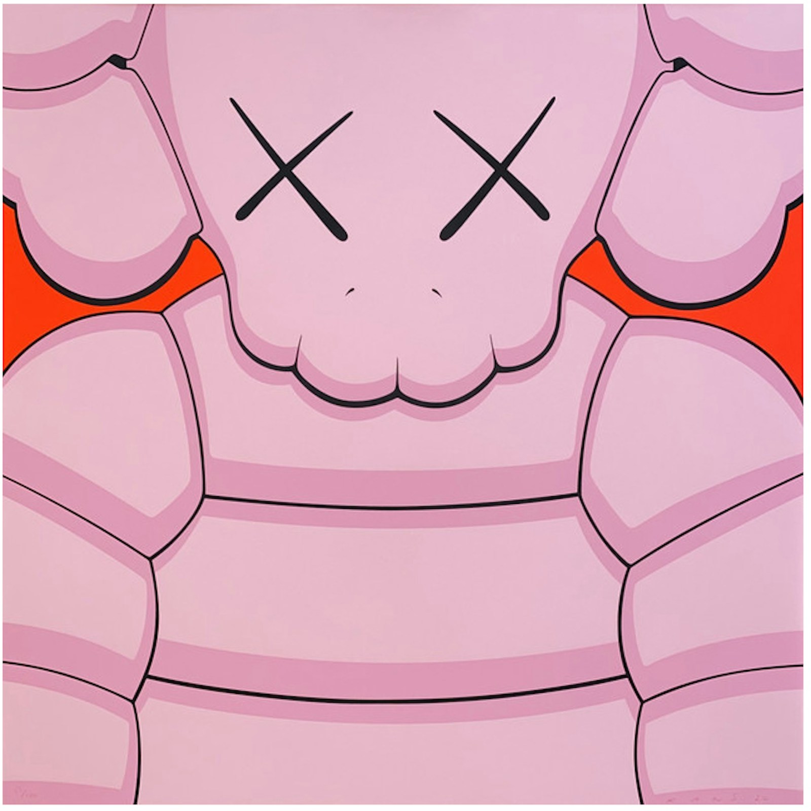 KAWS What Party Print 5 Light Pink (Signed, Edition of 100)