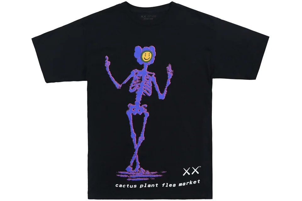 T-shirt KAWS x Cactus Plant Flea Market noir