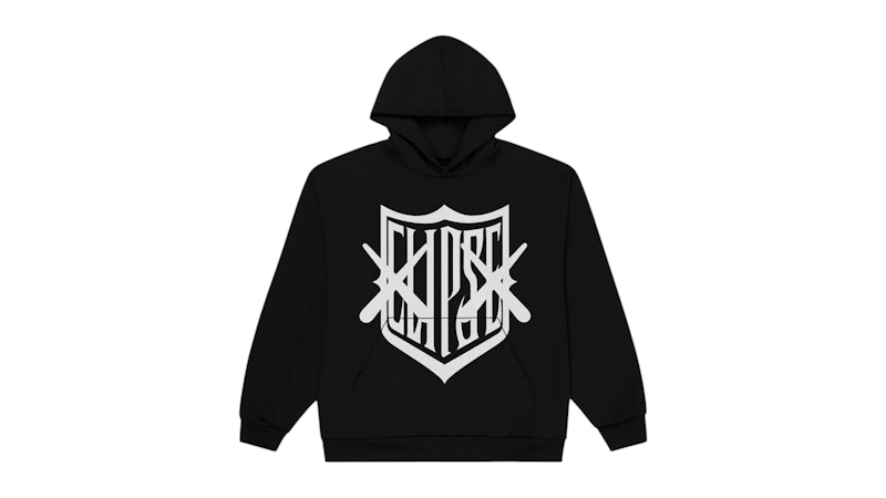 Pre-owned Kaws X Clipse Shield Hoodie In Black/white In Multi