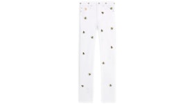 KAWS x Dior Bee Embroidery Jeans White