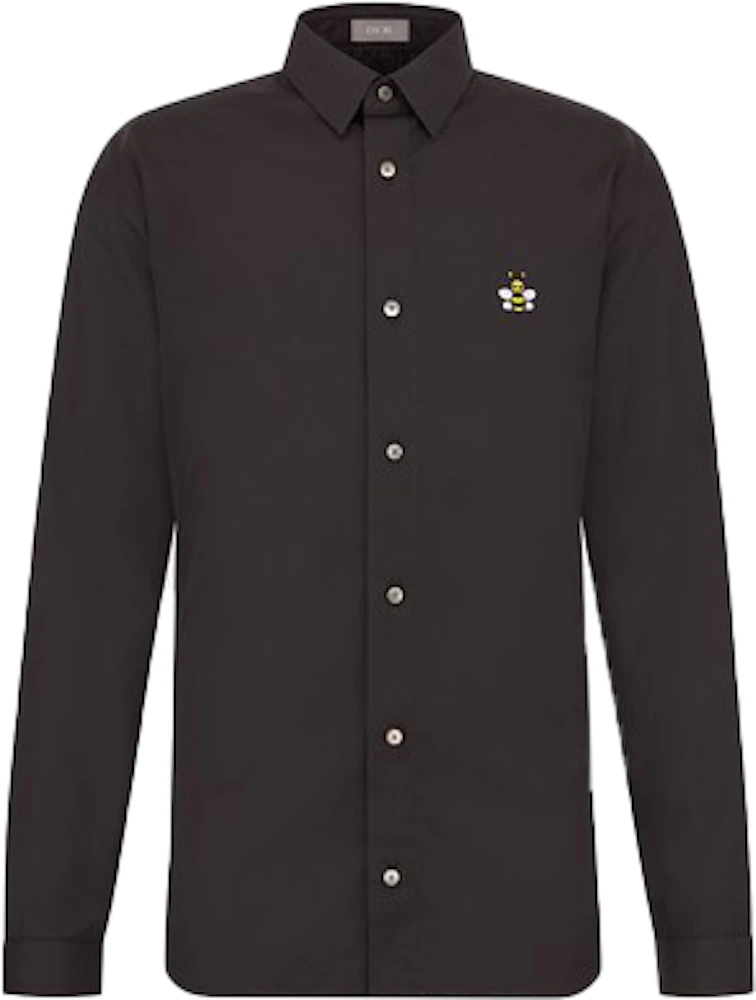 KAWS x Dior Bee Long Sleeve Shirt Black Men's - SS19 - GB