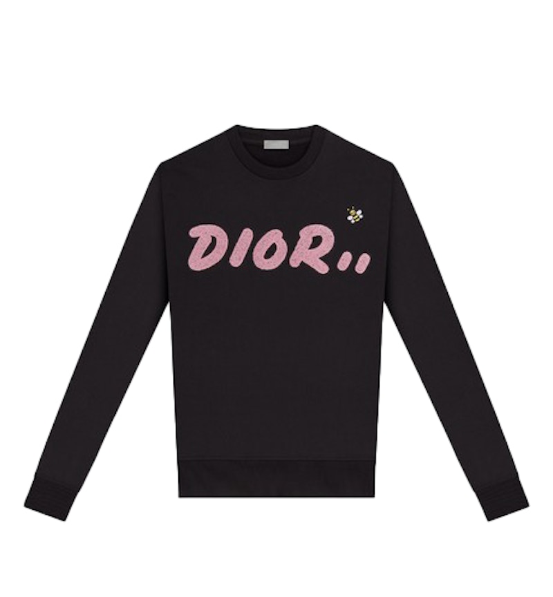 KAWS x Dior Crewneck Sweatshirt Black Men's - SS19 - US