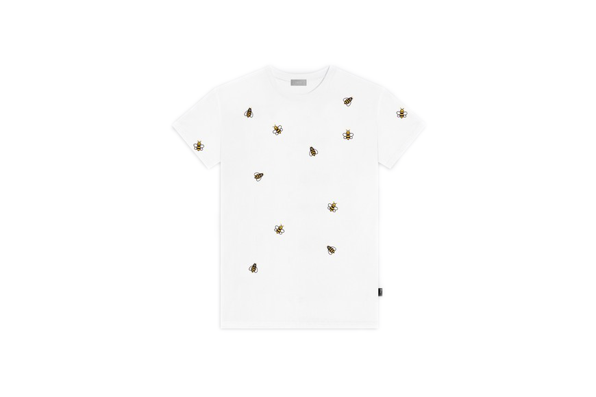 Shirt with Bee Jewel White Cotton Poplin  DIOR