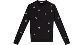 KAWS x Dior Embroidered Bees Crewneck Sweatshirt Black