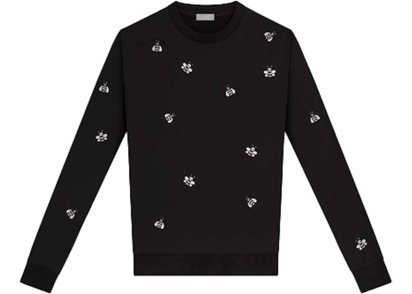 KAWS x Dior Embroidered Bees Crewneck Sweatshirt Black - SS19