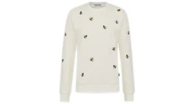 KAWS x Dior Embroidered Bees Crewneck Sweatshirt White