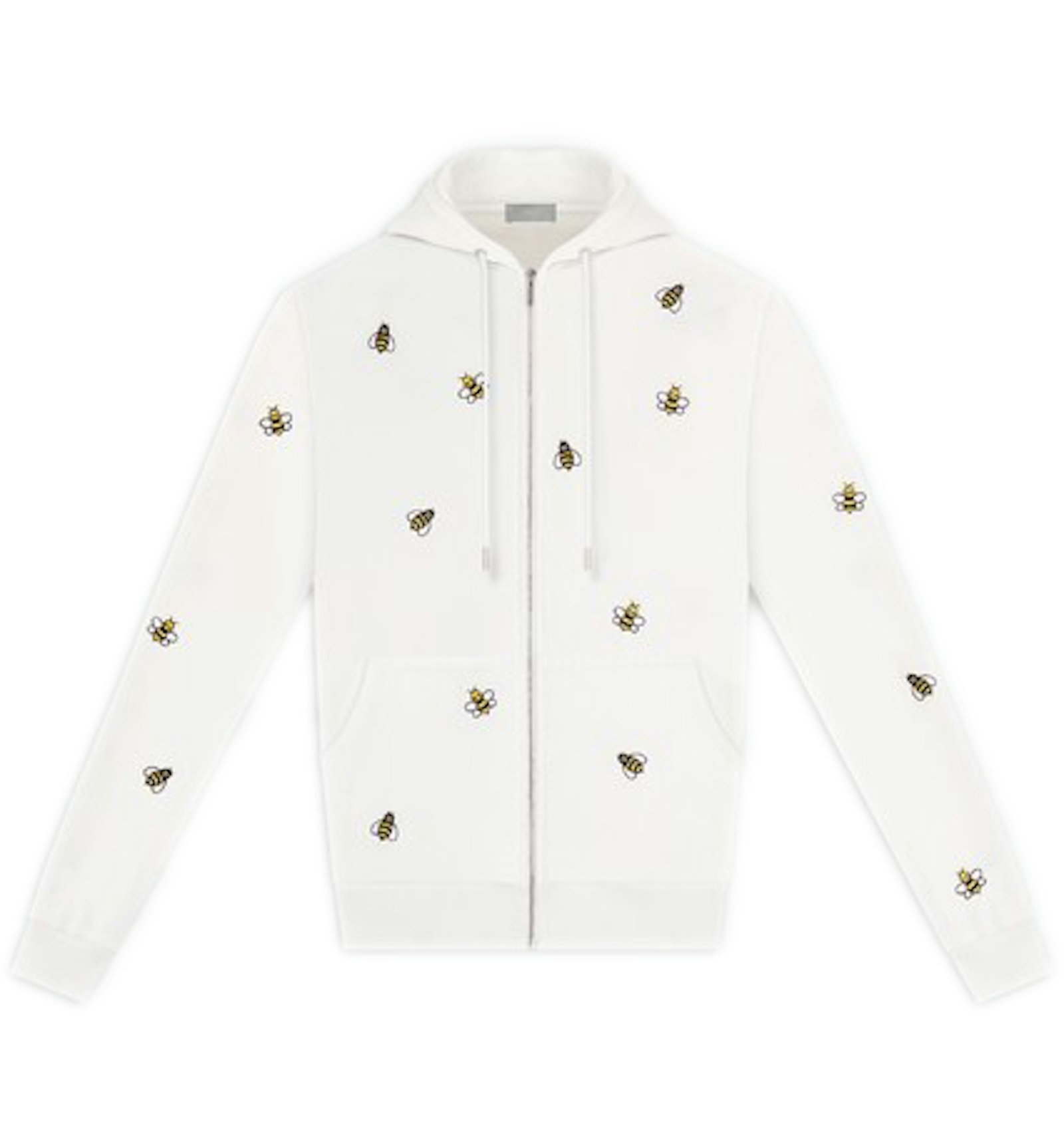 KAWS x Dior Embroidered Bees Zip Up Sweatshirt White - SS19 Men's - US