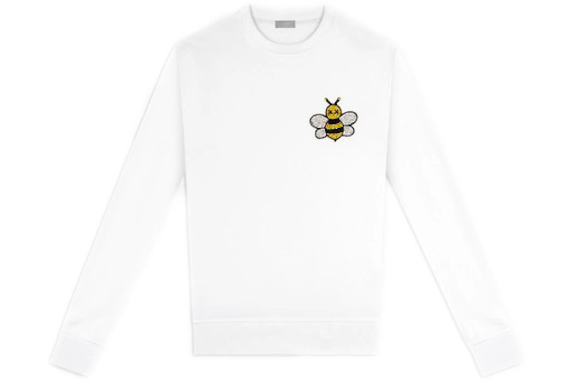 KAWS x Dior Jeweled Bee Crewneck Sweatshirt White