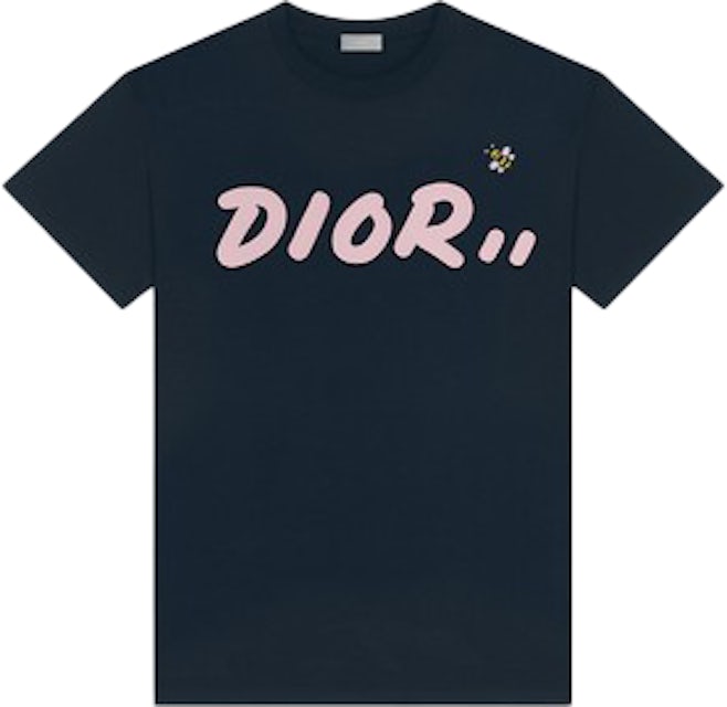 KAWS x Dior Logo T-Shirt Navy Men's - SS19 - US