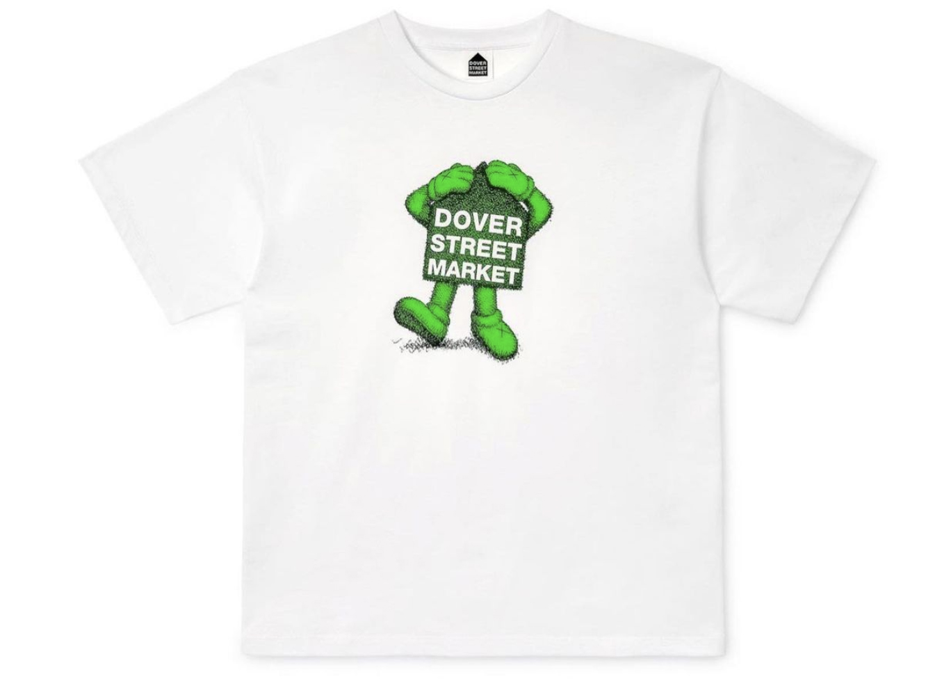 KAWS x Dover Street Market Fluro Rebellion T-shirt Green Men's 