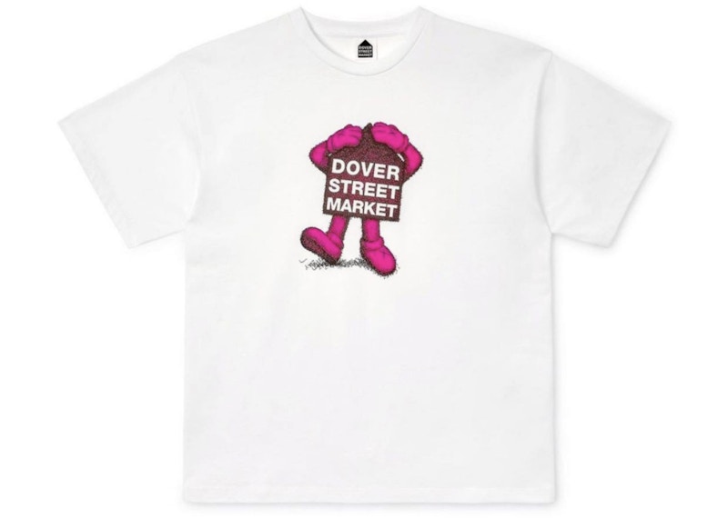 KAWS x Dover Street Market Fluro Rebellion T-shirt Pink