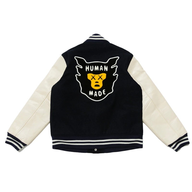 KAWS x Human Made Varsity Jacket Navy