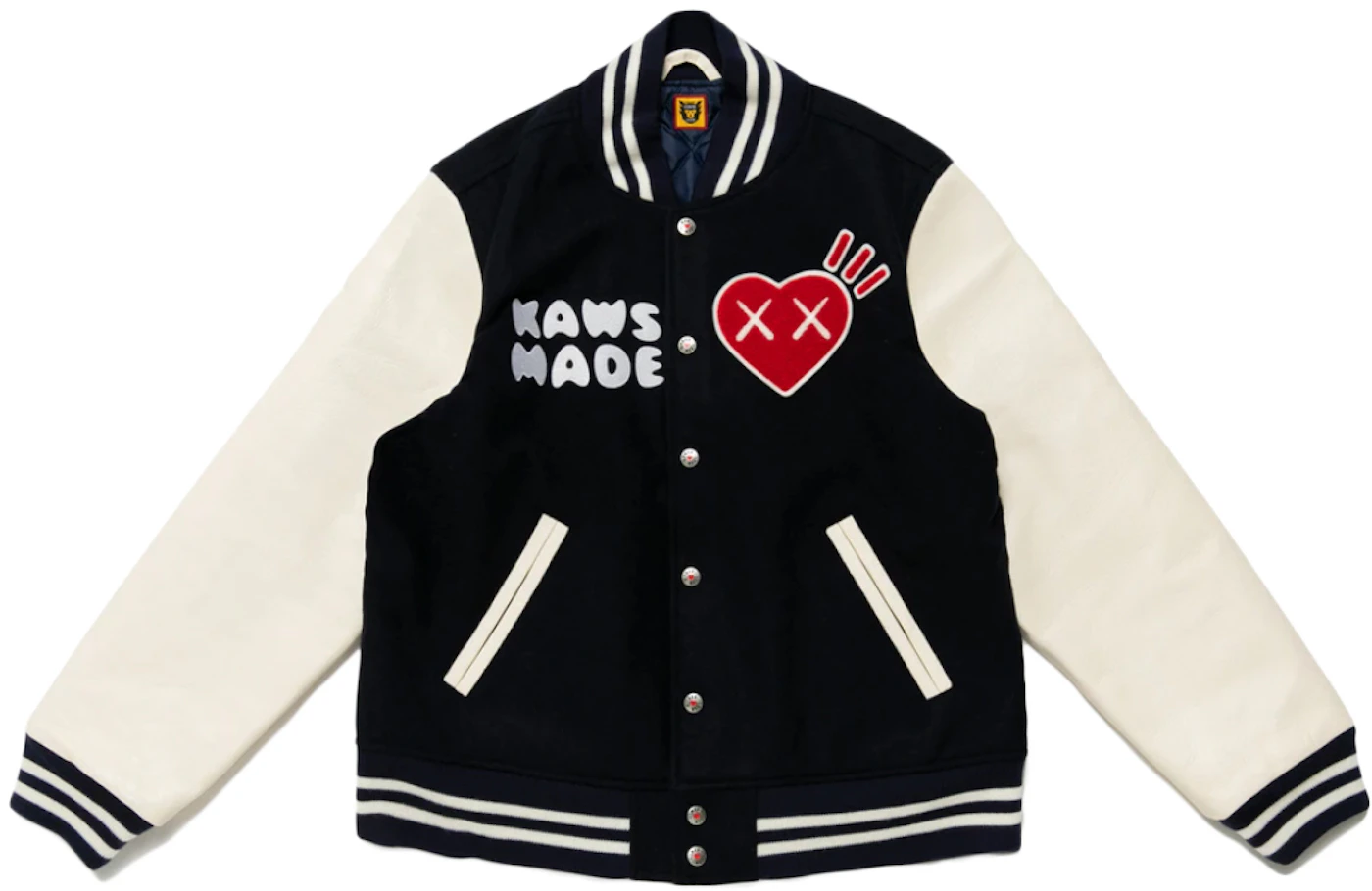 KAWS x Human Made Varsity Jacket Navy Men's - FW21 - US