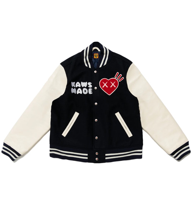 KAWS x Human Made Varsity Jacket Navy Men's FW21 US