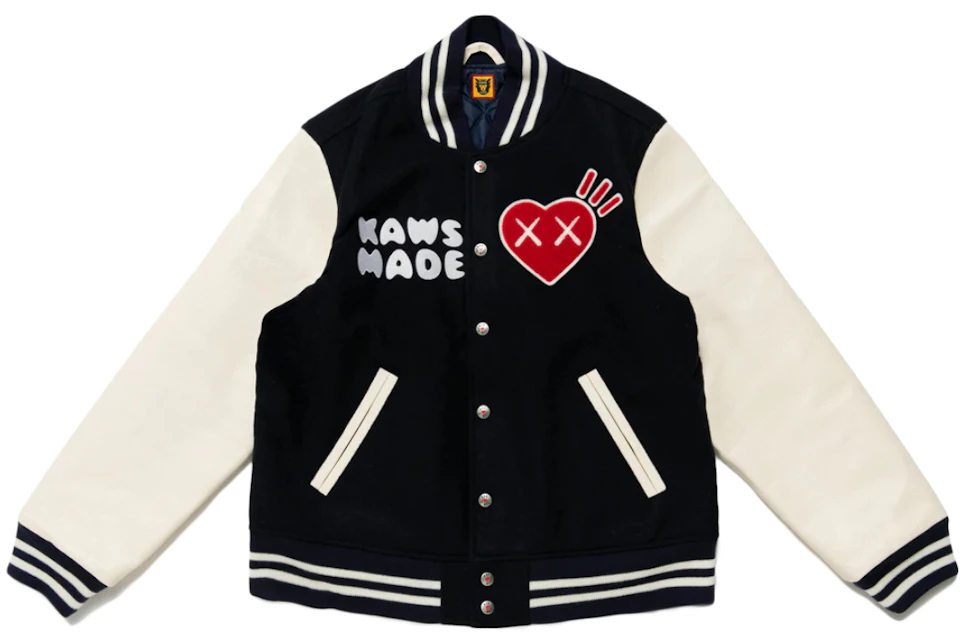 KAWS x Human Made Varsity Jacket Navy