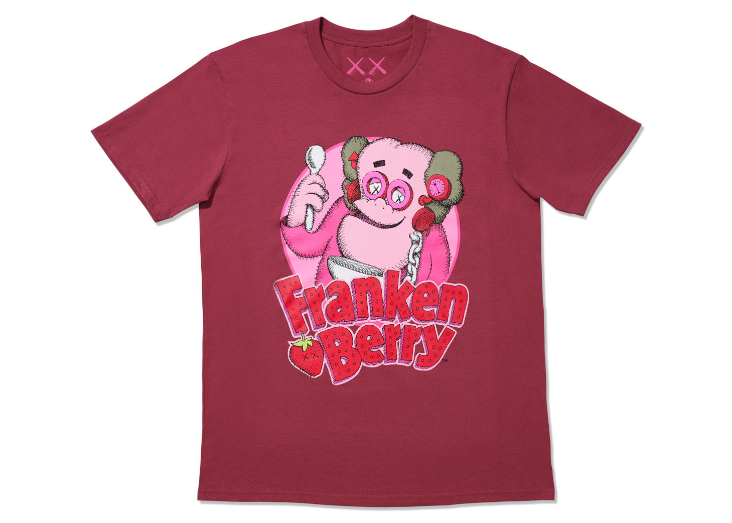 KAWS x Monsters Franken Berry T-shirt Red