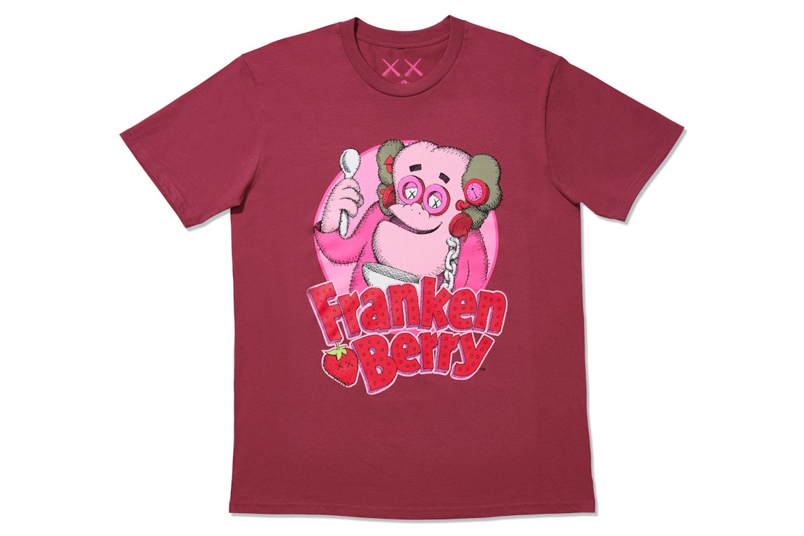Pre-owned Kaws X Monsters Franken Berry T-shirt Red