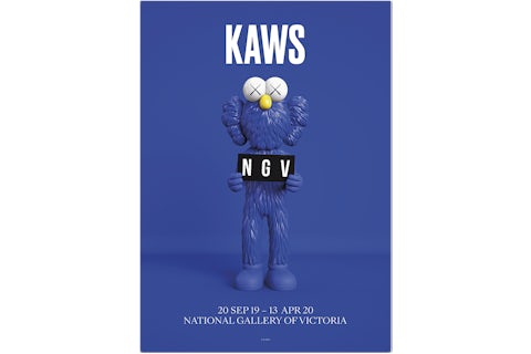 KAWS x NGV BFF Exhibition Poster Blue - US KAWS x NGV BFF Exhibition Poster Blue - US
