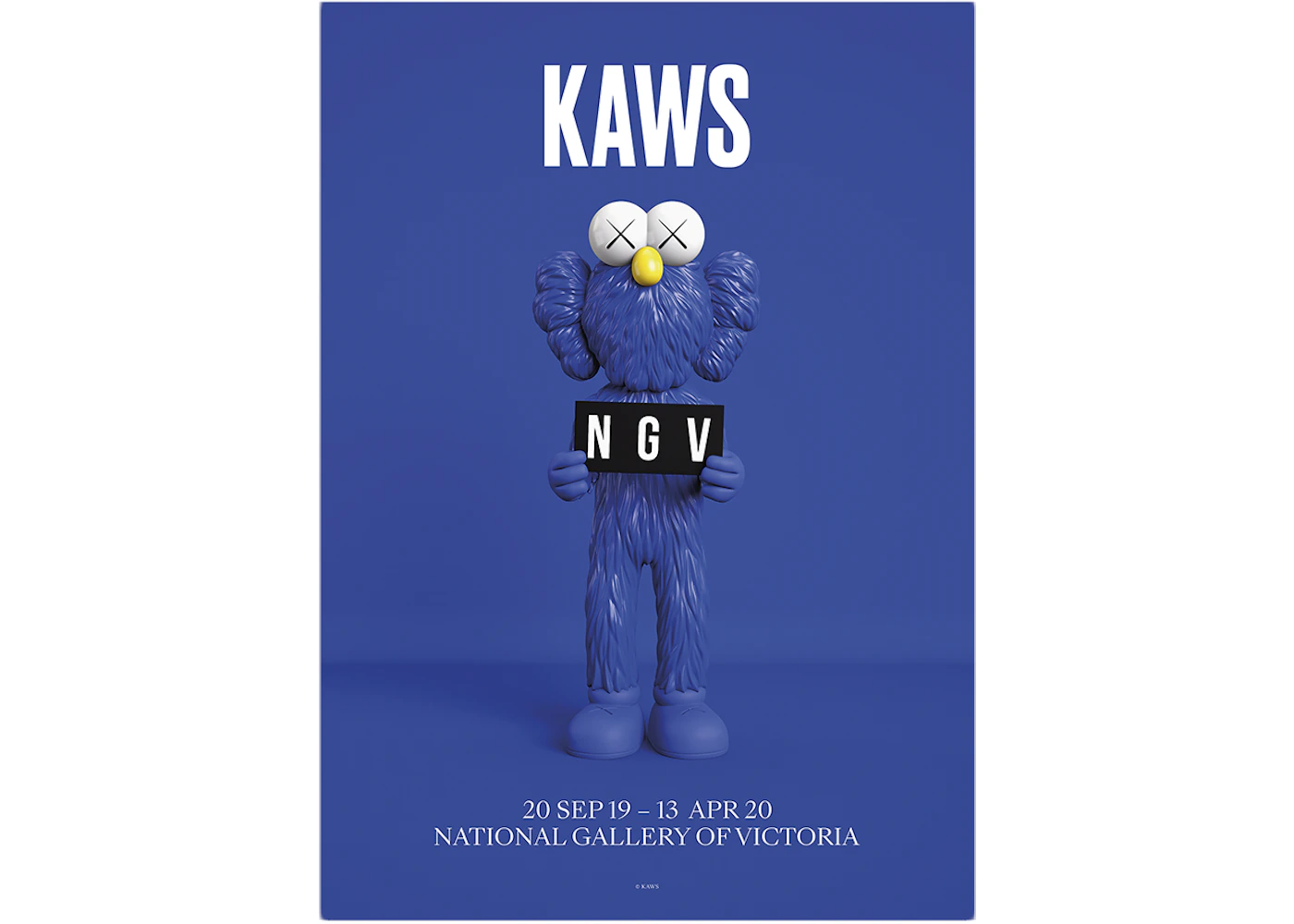 KAWS x NGV BFF Exhibition Poster Blue