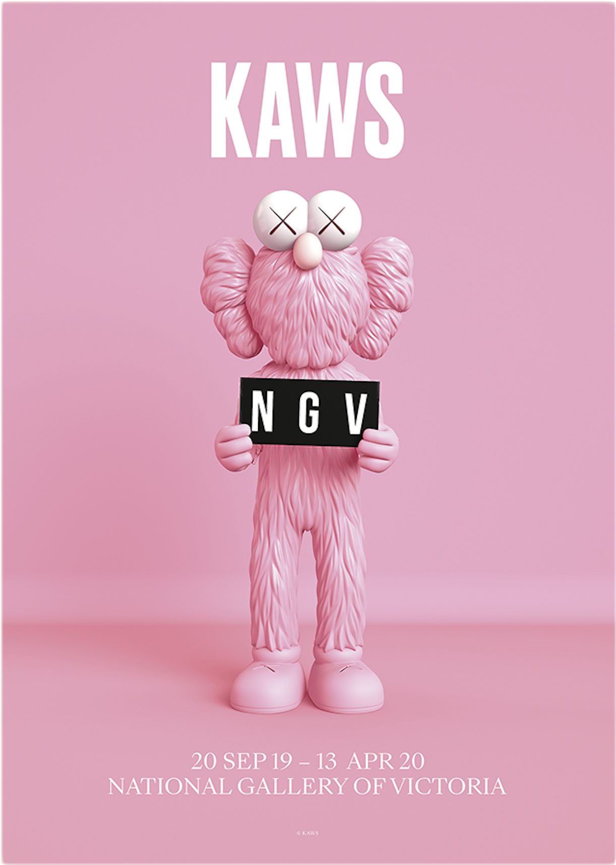 KAWS - KAWS x NGV BFF Poster (Blue) for Sale