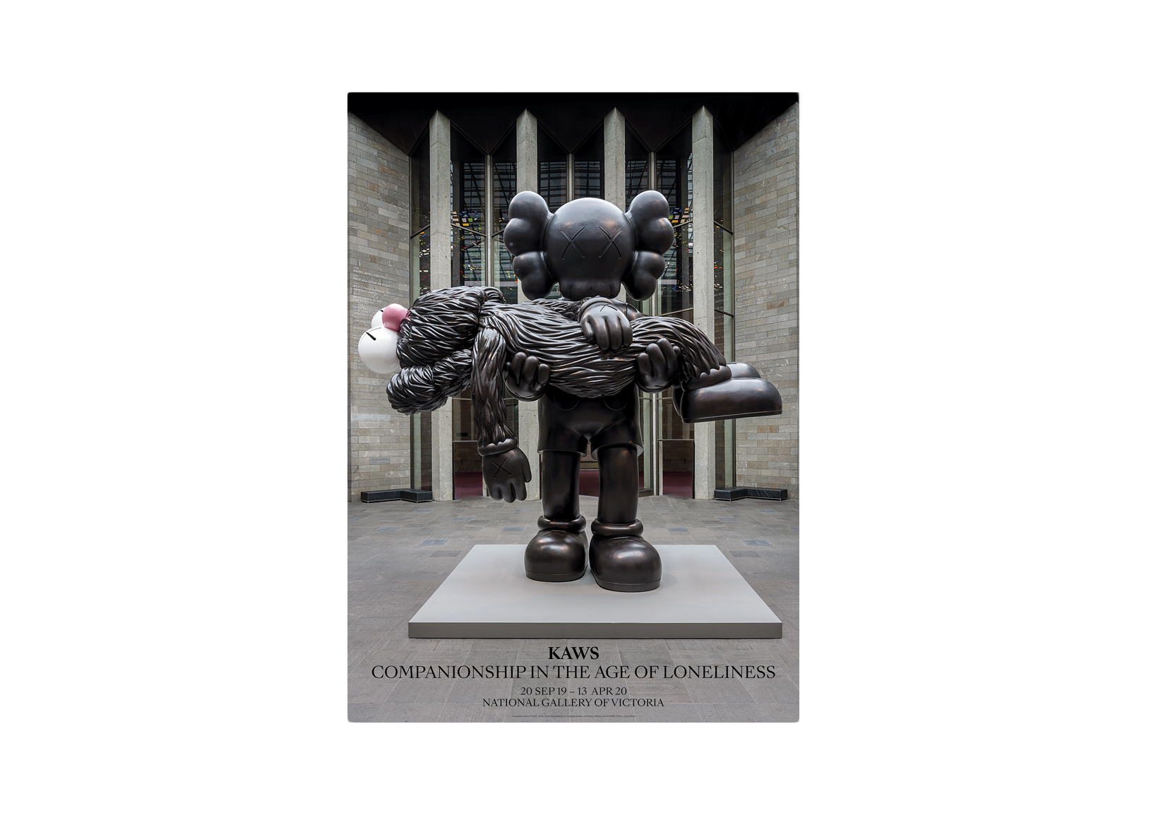 KAWS x NGV Exhibition Poster Gone