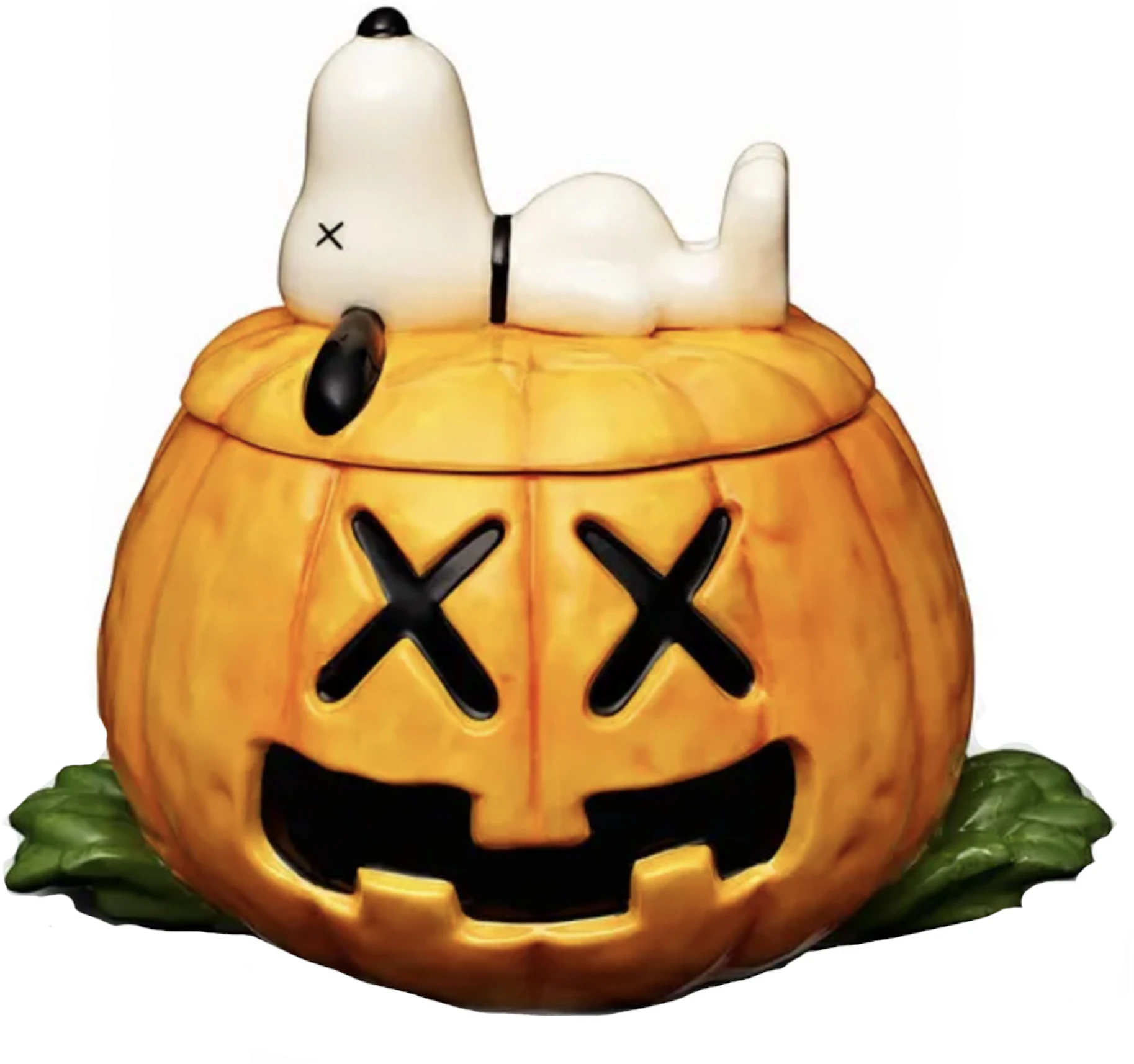 jazz dichters ontwerper KAWS x Peanuts Snoopy Halloween Pumpkin Ceramic Jar Orange - US