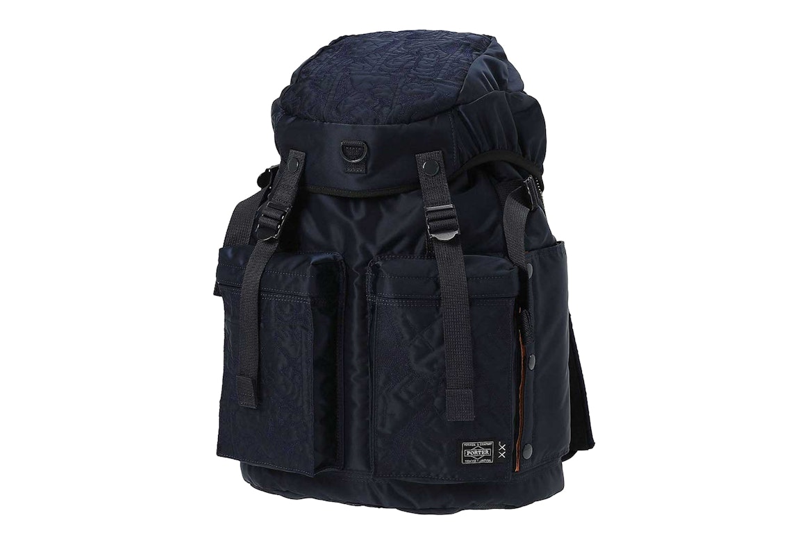 Pre-owned Kaws X Porter Backpack Iron Blue