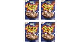 KAWS x Reese's Puffs Limited Edition Cereal 4x Lot (Not Fit For Human Consumption) Blue