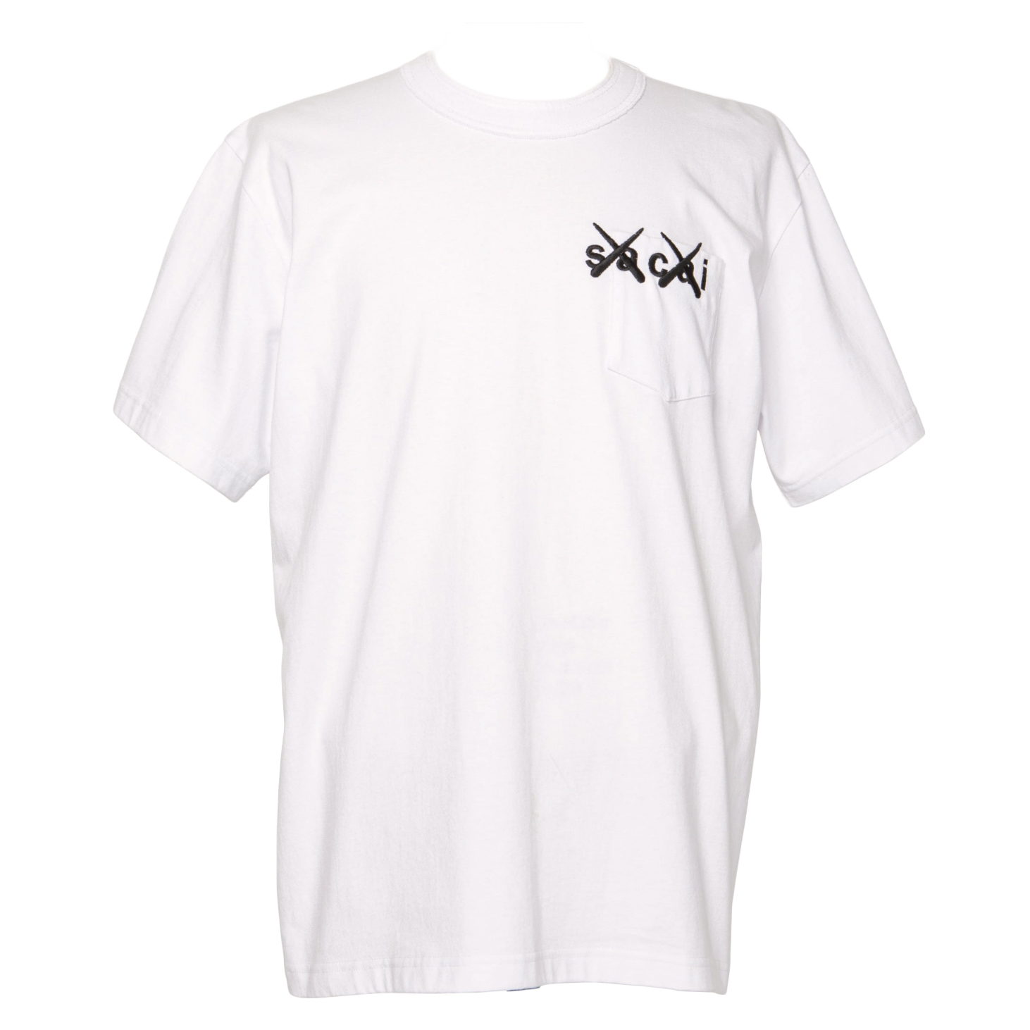 KAWS x Sacai Embroidery Tee White x Black Men's - FW21 - US