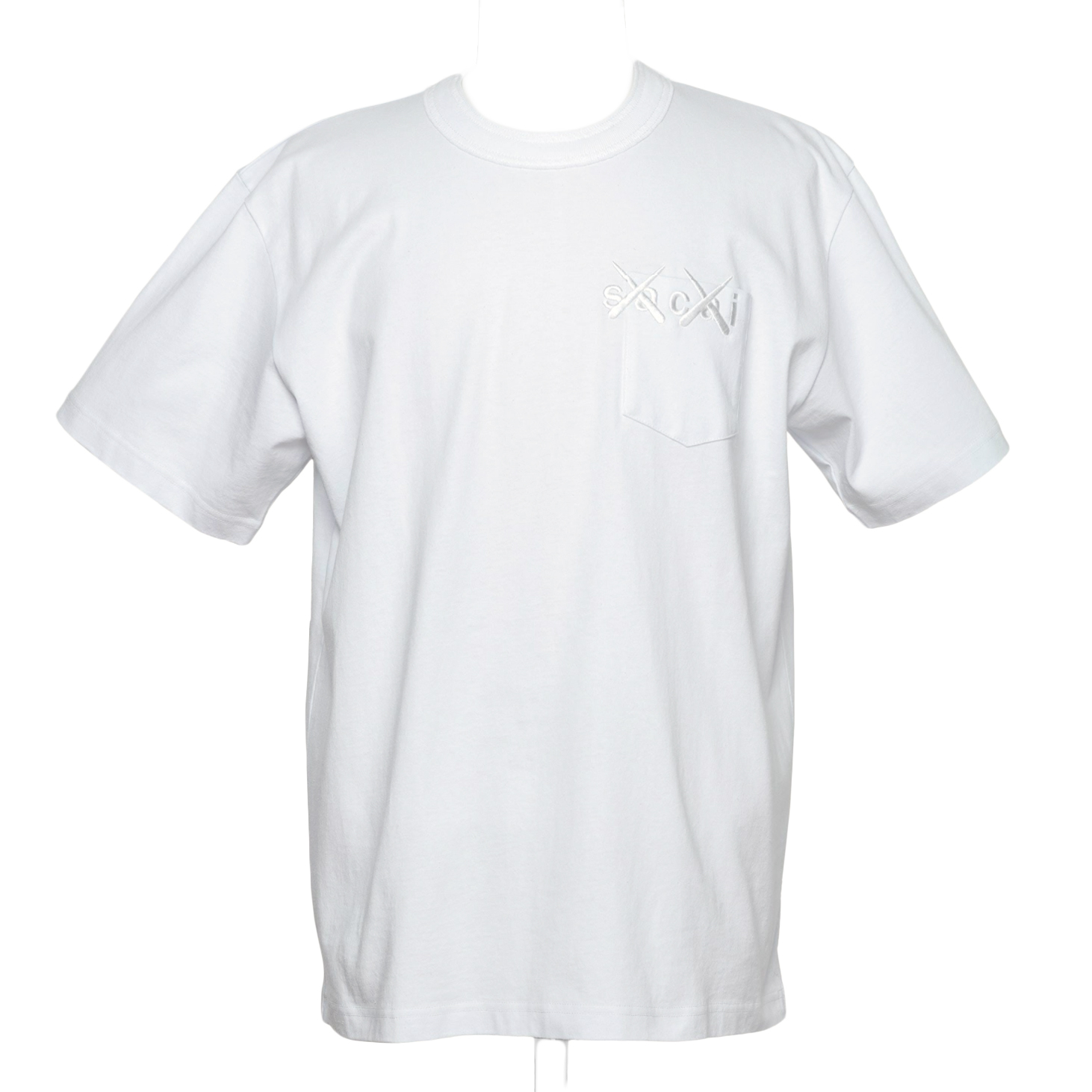 KAWS x Sacai Embroidery Tee White x White メンズ - FW21 - JP