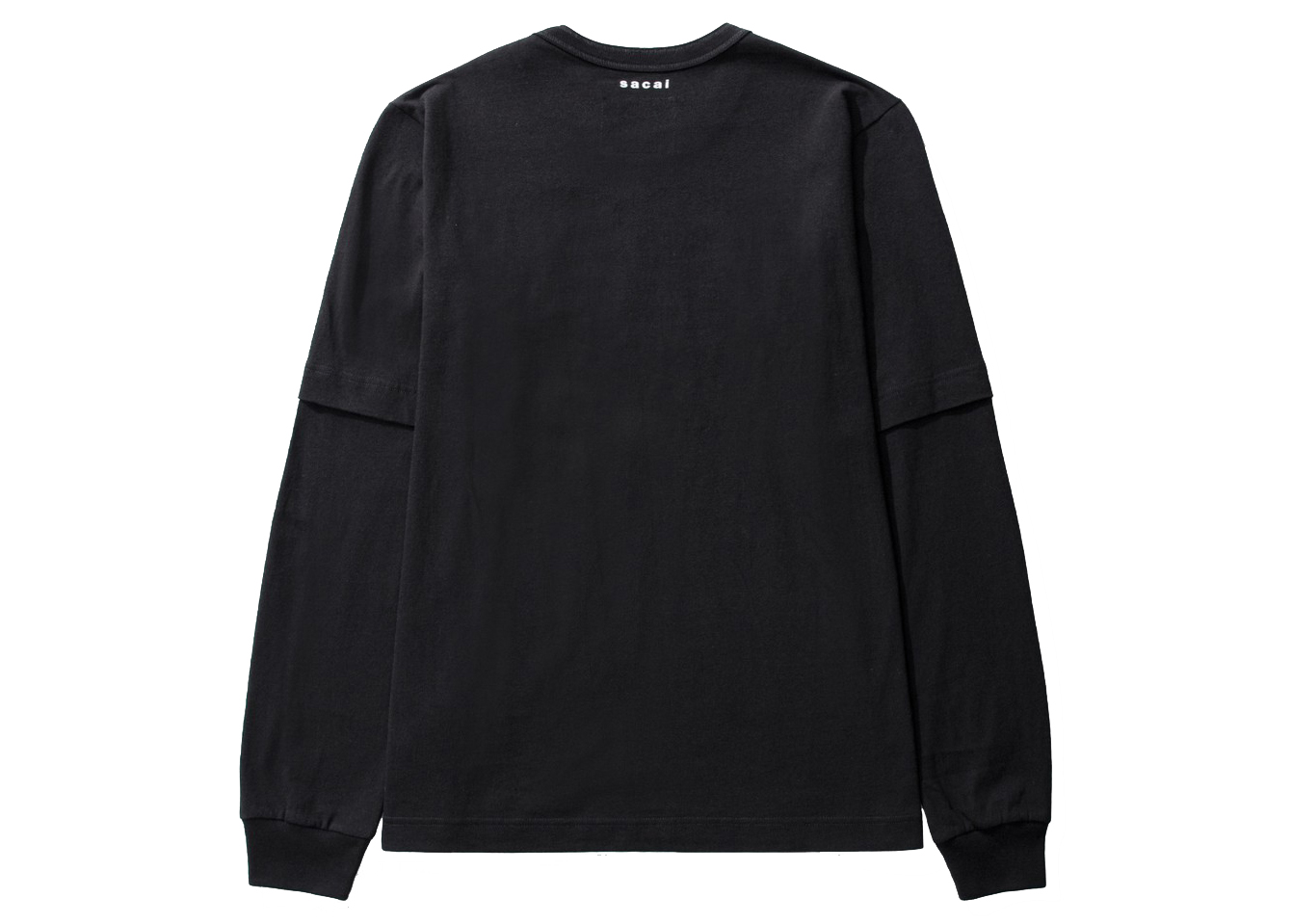 KAWS x Sacai Flock Print Long Sleeve T-shirt Black Men's - FW21 - US