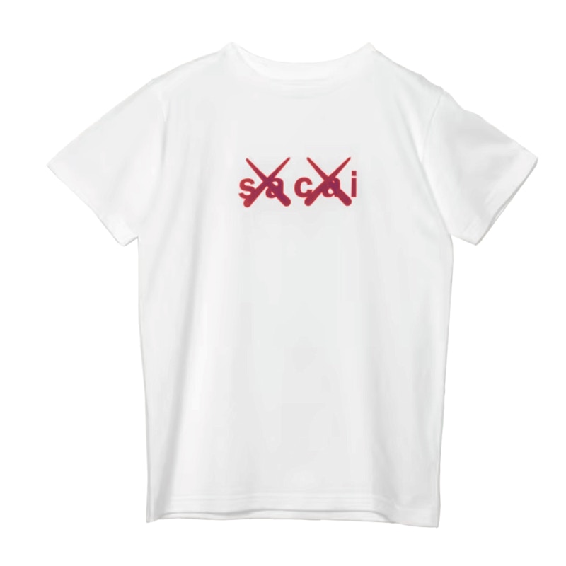 KAWS x Sacai Kids Flock Print Tee White - FW21 Kids' - GB