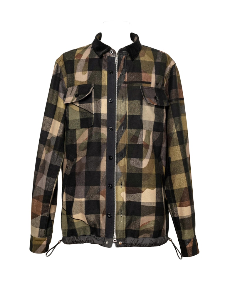 sacai × KAWS Plaid Shirt Multi size1-