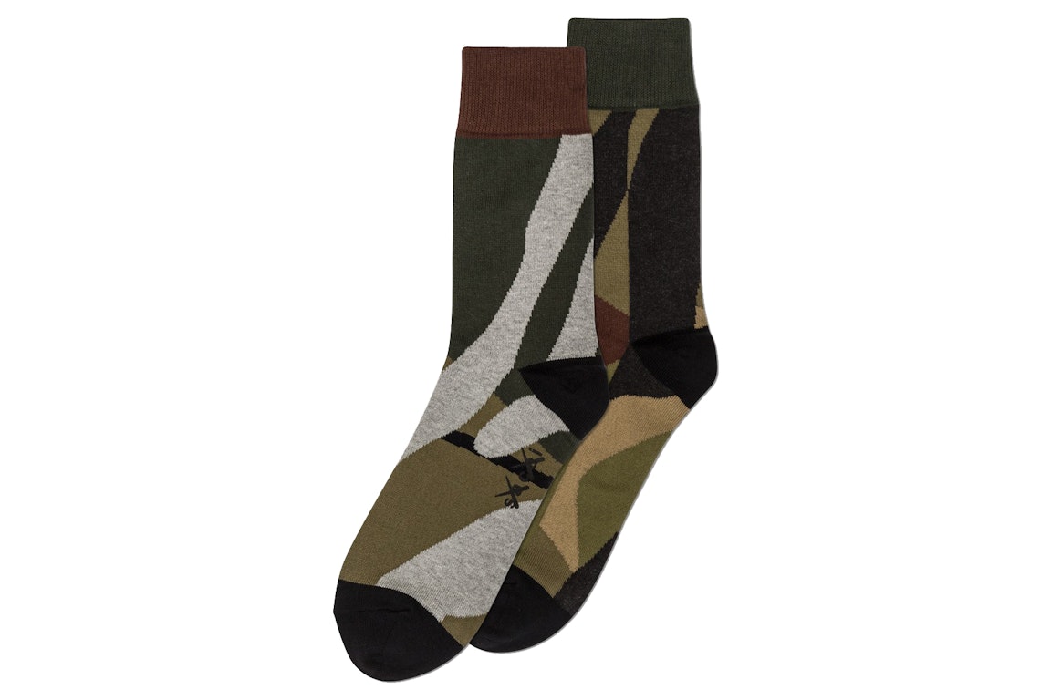 Pre-owned Kaws X Sacai Socks Camouflage