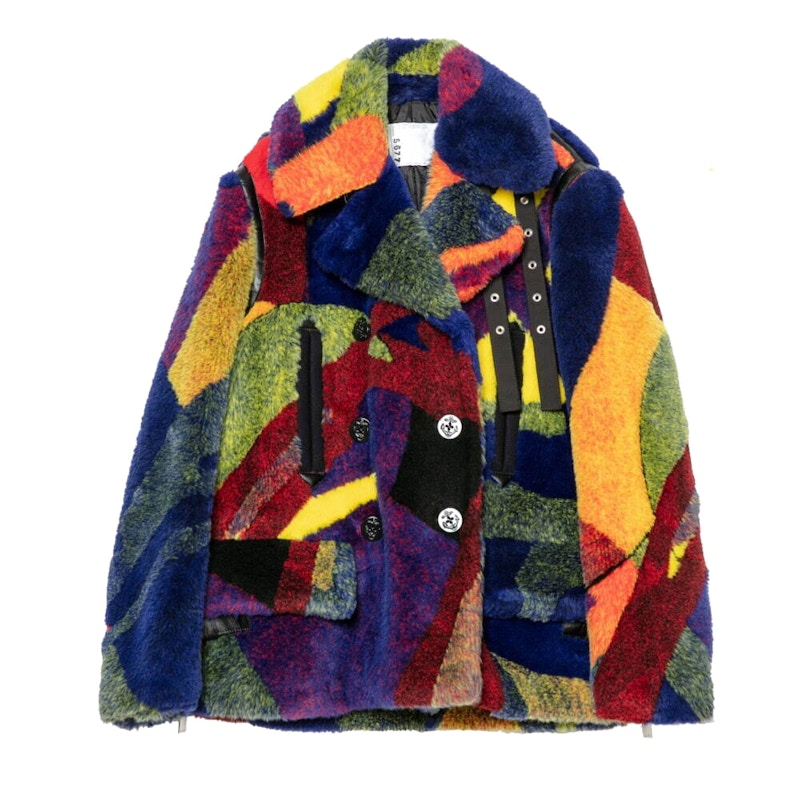 KAWS x Sacai Womens Fur Coat Multi - FW21 - TW