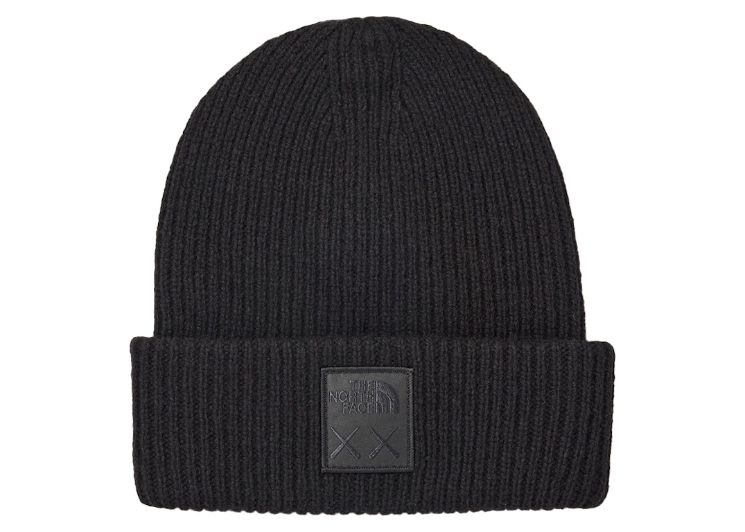 Pre-owned Kaws X The North Face Beanie Tnf Black
