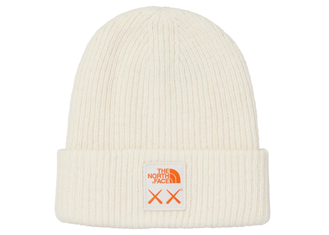 Pre-owned Kaws X The North Face Beanie Moonlight Ivory