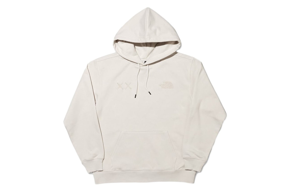 Pre-owned Kaws X The North Face Hoodie Moonlight Ivory